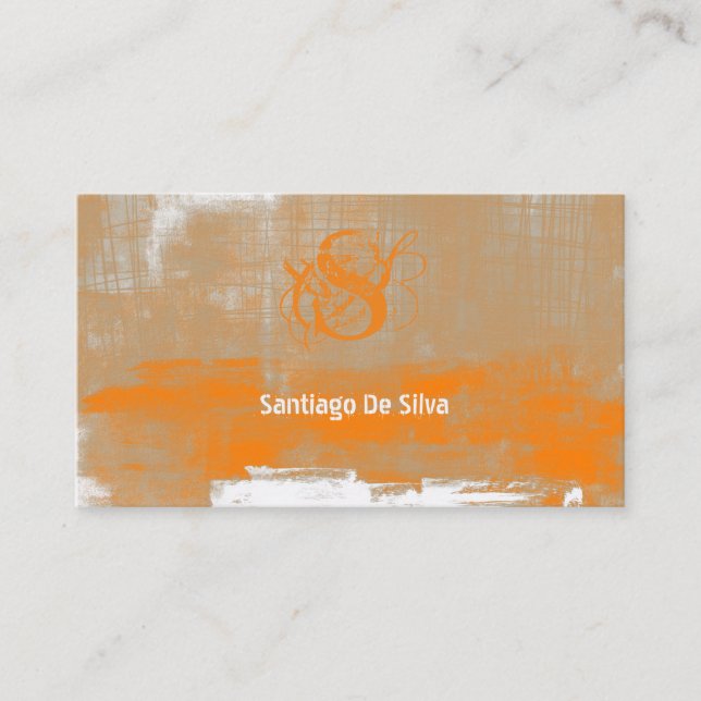Abstrakte orangefarbene Farbe Nr. 24 Visitenkarte (Vorderseite)