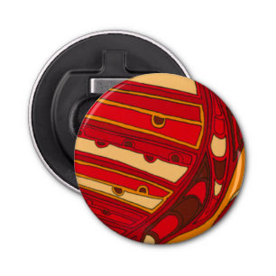 Abstrakte Orangenpanels Flaschenöffner