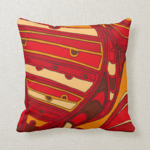 Abstrakte Orangenpanels Kissen