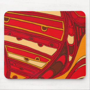 Abstrakte Orangenpanels Mousepad