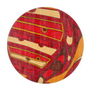 Abstrakte Orangenpanels Schneidebrett