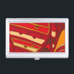 Abstrakte Orangenpanels Visitenkarten Etui<br><div class="desc">Ein surrealistischer Traum,  diese abstrakten,  leuchtend farbigen Orangentafeln sehen aus wie geschmolzenes Wachs,  das durch eine Leinwand fließt. Als Jennifer Goldberger Schöpfung ist dieses Werk phantastisch in seiner fantasievollen Verwendung von Farben und Linien. Bestelle noch heute!</div>