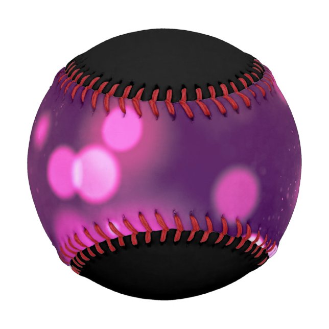 Abstrakte Orbs rosa/Lila Whimsical Design basebal Baseball (Vorderseite)