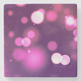 Abstrakte Orbs Rosa/Lila Whimsikdesign-Untersetzer Steinuntersetzer