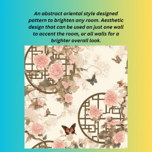 Abstrakte orientalische Gartenszene Tapete