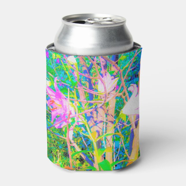 Abstrakte orientalische Lilien in meinem Rubio-Gar Dosenkühler (Kanne Vorderseite)