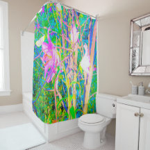 Abstrakte orientalische Lilien in meinem Rubio-Gar