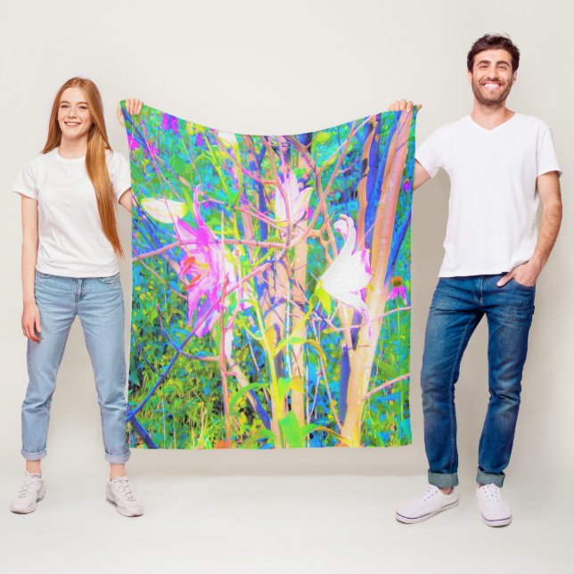 Abstrakte orientalische Lilien in meinem Rubio-Gar Fleecedecke (Beispiel)