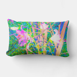 Abstrakte orientalische Lilien in meinem Rubio-Gar Lendenkissen