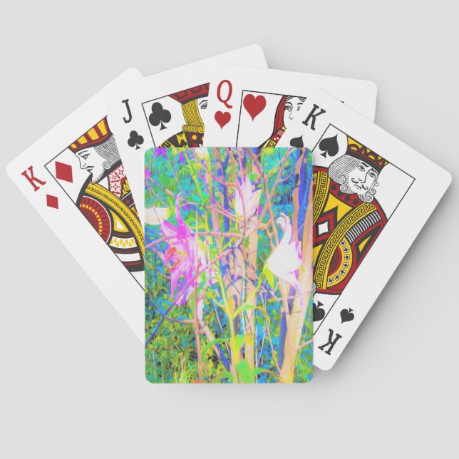 Abstrakte orientalische Lilien in meinem Rubio-Gar Spielkarten (Rückseite)