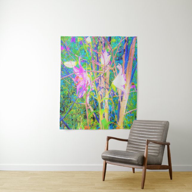 Abstrakte orientalische Lilien in meinem Rubio-Gar Wandteppich (Beispiel)