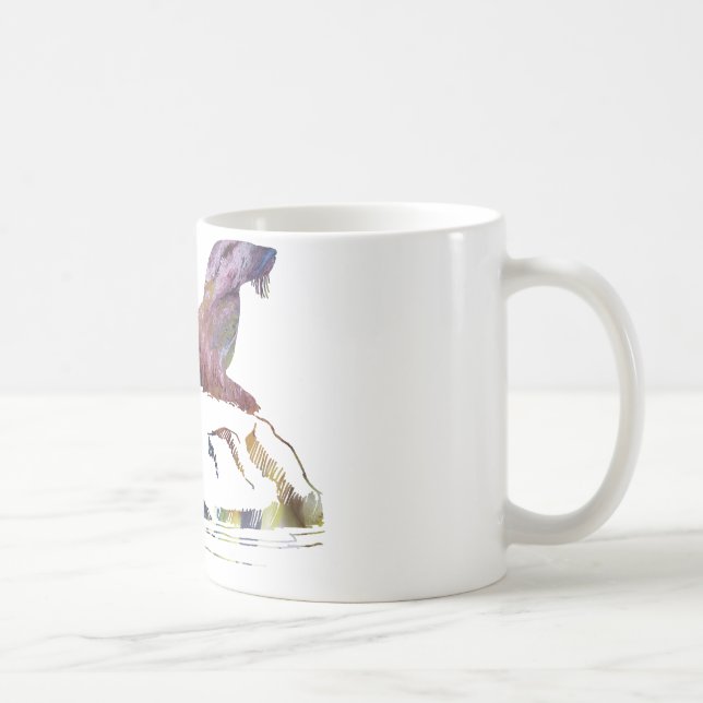Abstrakte Otter-Silhouette Kaffeetasse (Rechts)