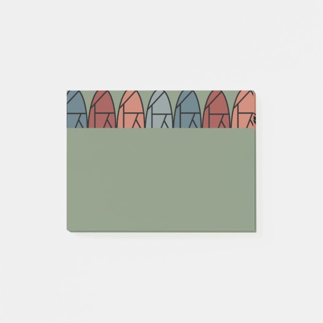 Abstrakte Ovalen Post-it Klebezettel (Vorderseite)