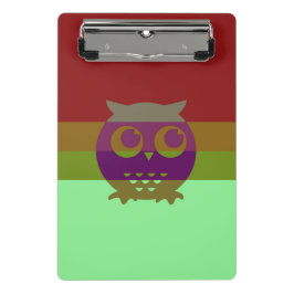 Abstrakte Owl Mini-Zwischenablage Mini Klemmbrett