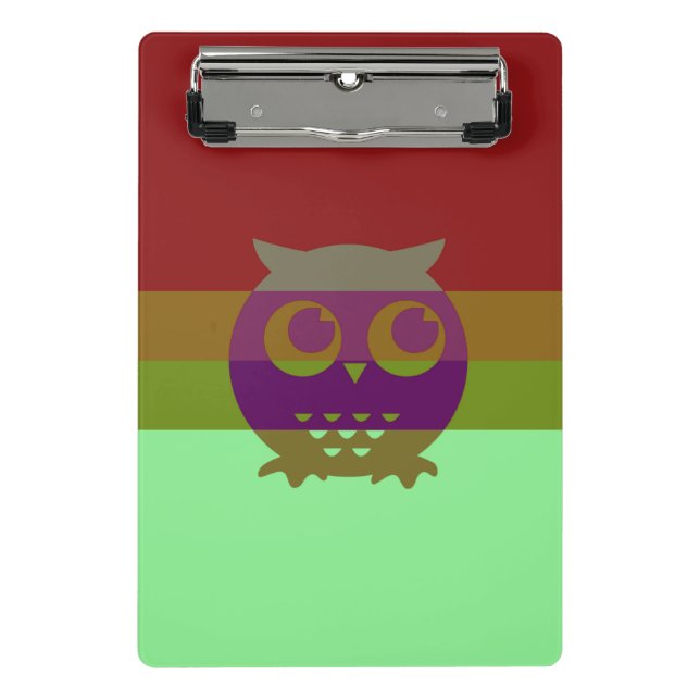 Abstrakte Owl Mini-Zwischenablage Mini Klemmbrett (Vorderseite)