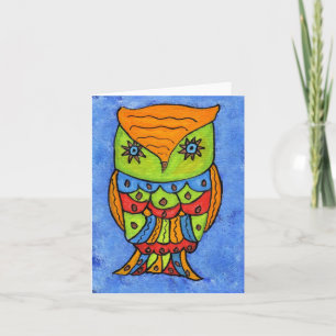 Abstrakte Owl Notecard Karte