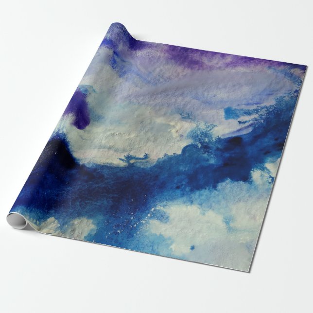 Abstrakte Ozeankunst Geschenkpapier (Ungerollt)