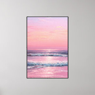 Abstrakte Ozeansonate mit pastellfarbenem Himmel Leinwanddruck