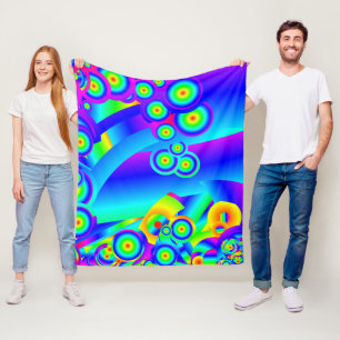 Abstrakte Ozeanwellen Fleece Blanket