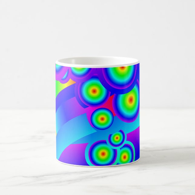 Abstrakte Ozeanwellen Kaffeetasse (Mittel)