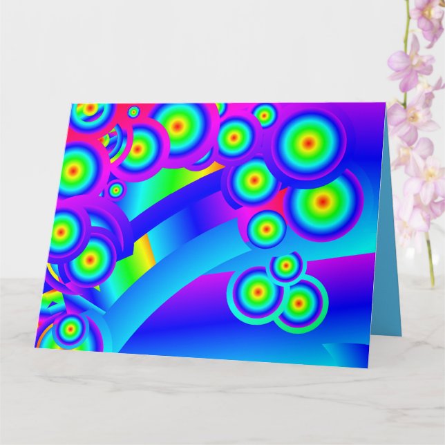 Abstrakte Ozeanwellen Karte (Orchidee)