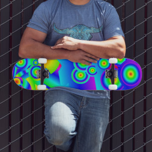 Abstrakte Ozeanwellen  Skateboard
