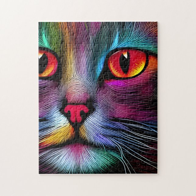 Abstrakte Paint Cat Puzzle (Vertikal)