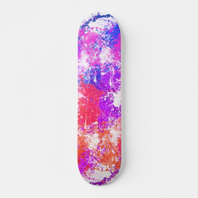 Abstrakte Paint Splash Art Skateboard (Vorne)