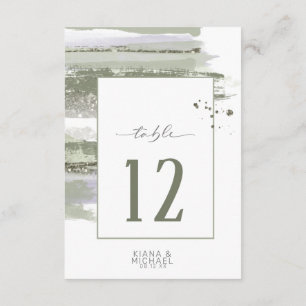 Abstrakte Paint Strokes Wedding Table ID886 Einladung