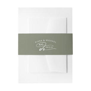 Abstrakte Paint Strokes Wedding We Do D886 Einladungsbanderole