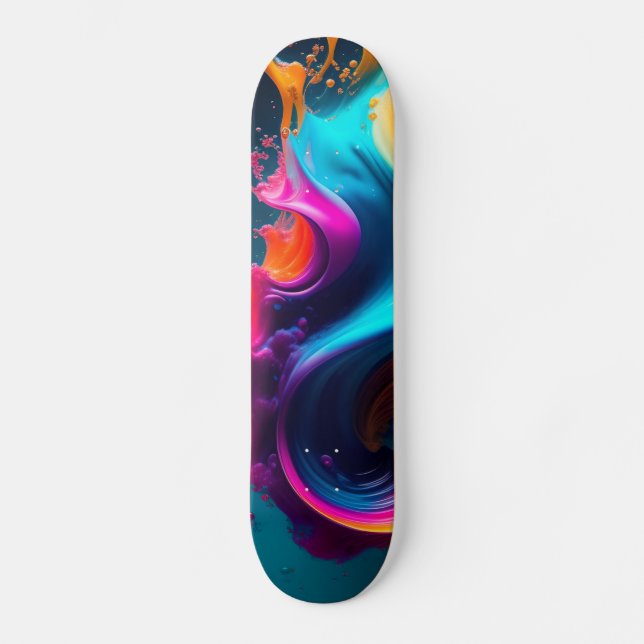 Abstrakte Paint Tropfen Skateboard (Vorderseite)