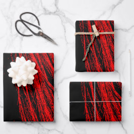 Abstrakte Papierblätter aus Rothorn Geschenkpapier Set