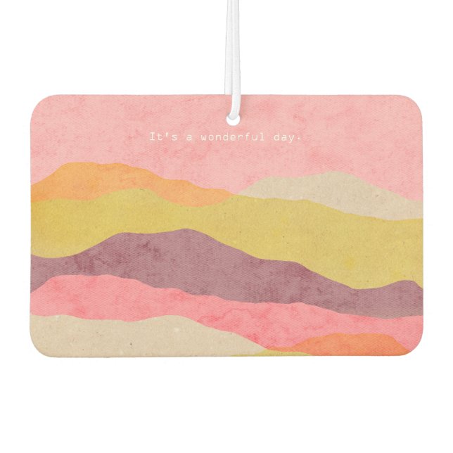 Abstrakte Papierlandschaft in Luftfreischöfen Autolufterfrischer (Vorderseite)