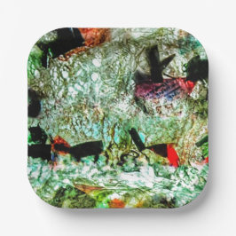 Abstrakte Papierplatte aus gerecycelt Kunststoff Pappteller