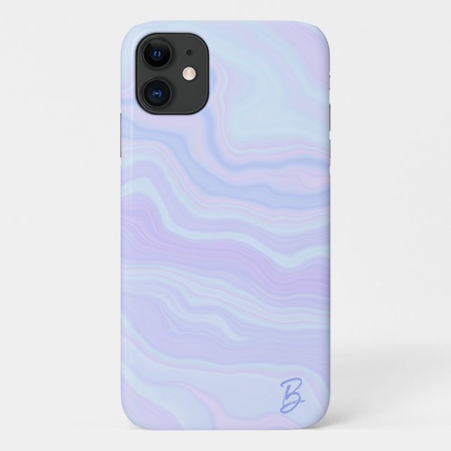 Abstrakte Pastel Agate Personalisiert Phone Case (Rückseite)