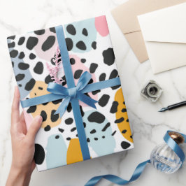 Abstrakte Pastel-Leopard-Spots Geschenkpapier