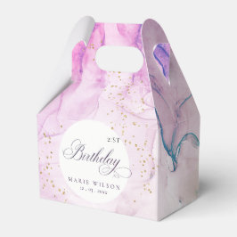 Abstrakte Pastel Lila Blau Aquamarin jedes Alter G Geschenkschachtel