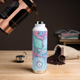 Abstrakte Pastel Paint Swirl Personalisiert Trinkflasche