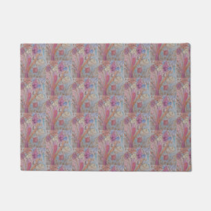 Abstrakte Pastell Floral Fußmatte