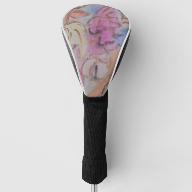 Abstrakte Pastell Floral Golf Headcover (Vorderseite)