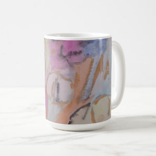 Abstrakte Pastell Floral Kaffeetasse