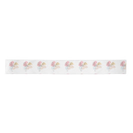 Abstrakte Pastell Floral Satinband