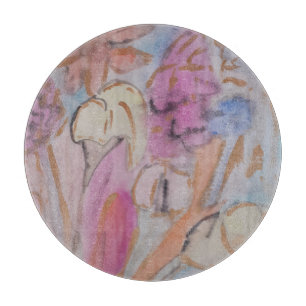 Abstrakte Pastell Floral Schneidebrett