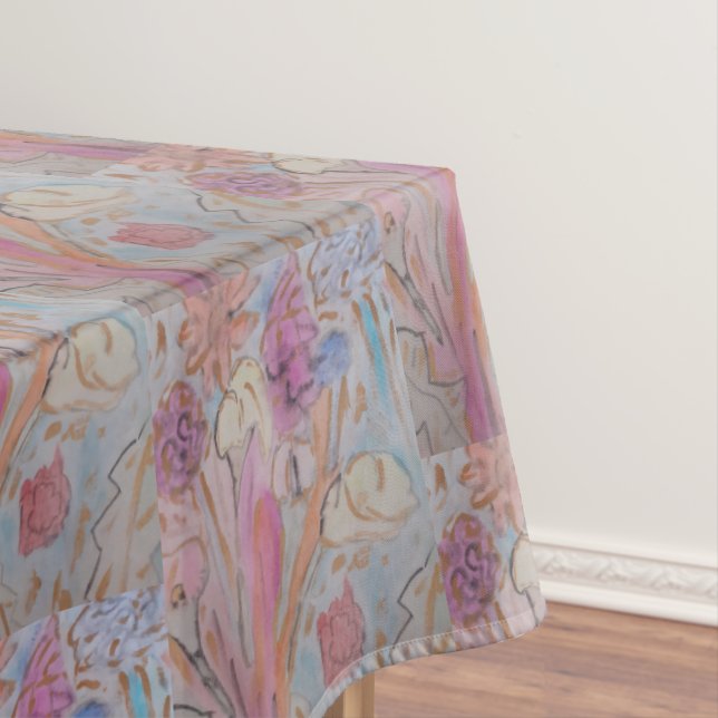 Abstrakte Pastell Floral Tischdecke (Beispiel)