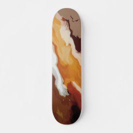 Abstrakte Pastell Paint Fox Schwanz Edition Skateboard