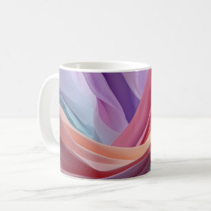 Abstrakte Pastell-Stoffwellen Kaffeetasse