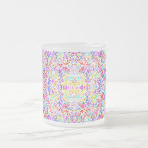 Abstrakte Pastellblumen Mattglastasse