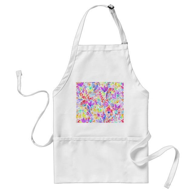 Abstrakte Pastellblumen Schürze (Vorne)