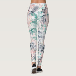 Abstrakte Pastelle Pinselstrichmuster Leggings