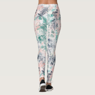 Abstrakte Pastelle Pinselstrichmuster Leggings